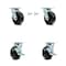 Service Caster 5 Inch Phenolic Caster Set with Roller Bearings 2 Swivel Lock 2 Brake SCC SCC-30CS520-PHR-BSL-2-TLB-2 - alternate 1